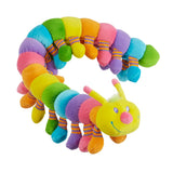 Melissa & Doug Longfellow Caterpillar - Rainbow-Colored Stuffed Animal With 32 Floppy Feet (over 2 feet long)