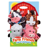 Melissa & Doug Farm Friends Hand Puppets (Set of 4) - Cow, Horse, Sheep, and Pig