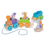 Melissa & Doug First Play Wooden Rocking Farm Animals Pull Train