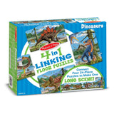 Melissa And Doug Dinosaurs 4-In-1 Jumbo Linking Floor Puzzle 96pc