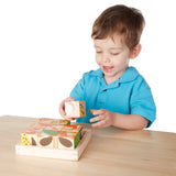 Melissa and Doug My First Wooden Animal Cube Puzzle in Tray