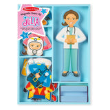 Melissa & Doug Julia Magnetic Dress-Up Wooden Doll Pretend Play Set (25+pc)