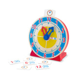 Melissa & Doug Turn & Tell Wooden Clock - Educational Toy With 12+ Reversible Time Cards