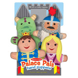 Melissa & Doug Palace Pals Hand Puppets (Set of 4) - Prince, Princess, Knight, and Dragon