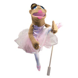 Melissa & Doug Ballerina Puppet - Full-Body With Detachable Wooden Rod for Animated Gestures