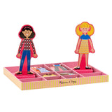 Melissa & Doug Abby and Emma Deluxe Magnetic Wooden Dress-Up Dolls Play Set (55+pc)