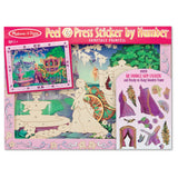 Melissa & Doug Peel and Press Sticker by Number Activity Kit: Fairytale Princess - 80+ Stickers, Frame