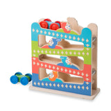 Melissa & Doug First Play Roll & Ring Ramp Tower With 2 Wooden Cars