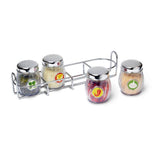 Melissa & Doug Pizza Seasoning Set (5pc) - Play Food, Stainless Steel Caddy