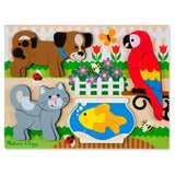 Melissa & Doug Pets Wooden Chunky Jigsaw Puzzle - Dog, Cat, Bird, and Fish (20 pcs)