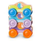 Melissa & Doug First Play Wooden Animal Stacking Cars (3 pcs)