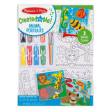 Melissa & Doug Canvas Painting Set: Animals - 3 Canvases, 8 Tubes of Paint