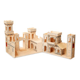 Melissa & Doug Deluxe Folding Medieval Wooden Castle - Hinged for Compact Storage