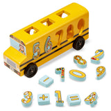 Melissa & Doug Number Matching Math Bus - Educational Toy With 10 Numbers, 3 Math Symbols, and 5 Double-Sided Cards