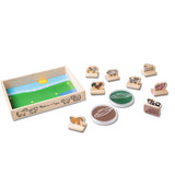 Melissa & Doug My First Wooden Stamp Set - Farm Animals