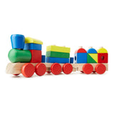 Melissa & Doug Stacking Train - Classic Wooden Toddler Toy (18pc)