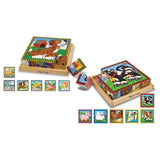 Melissa & Doug Farm & Pet Cube Puzzle Combo