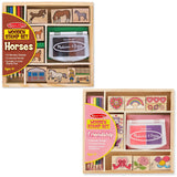 Melissa & Doug Wooden Stamp Sets (2): Friendship and Horses