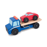 Melissa & Doug Flatbed Tow Truck Wooden Vehicle Set