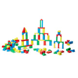 Melissa & Doug Wooden Building Block Set - 200 Blocks in 4 Colors and 9 Shapes