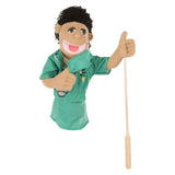 Melissa & Doug Surgeon Puppet With Doctor Scrubs and Detachable Wooden Rod (Puppets & Puppet Theaters, Animated Gestures, Inspires Creativity, 15? H x 5? W x 6.5? L)