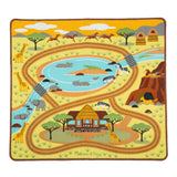Melissa & Doug Round the Savanna Safari Rug Activity Rug (39 X 36")