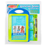Melissa & Doug Adventure Design Activity Kit: 9 Double-Sided Plates, 4 Colored Pencils, Crayon