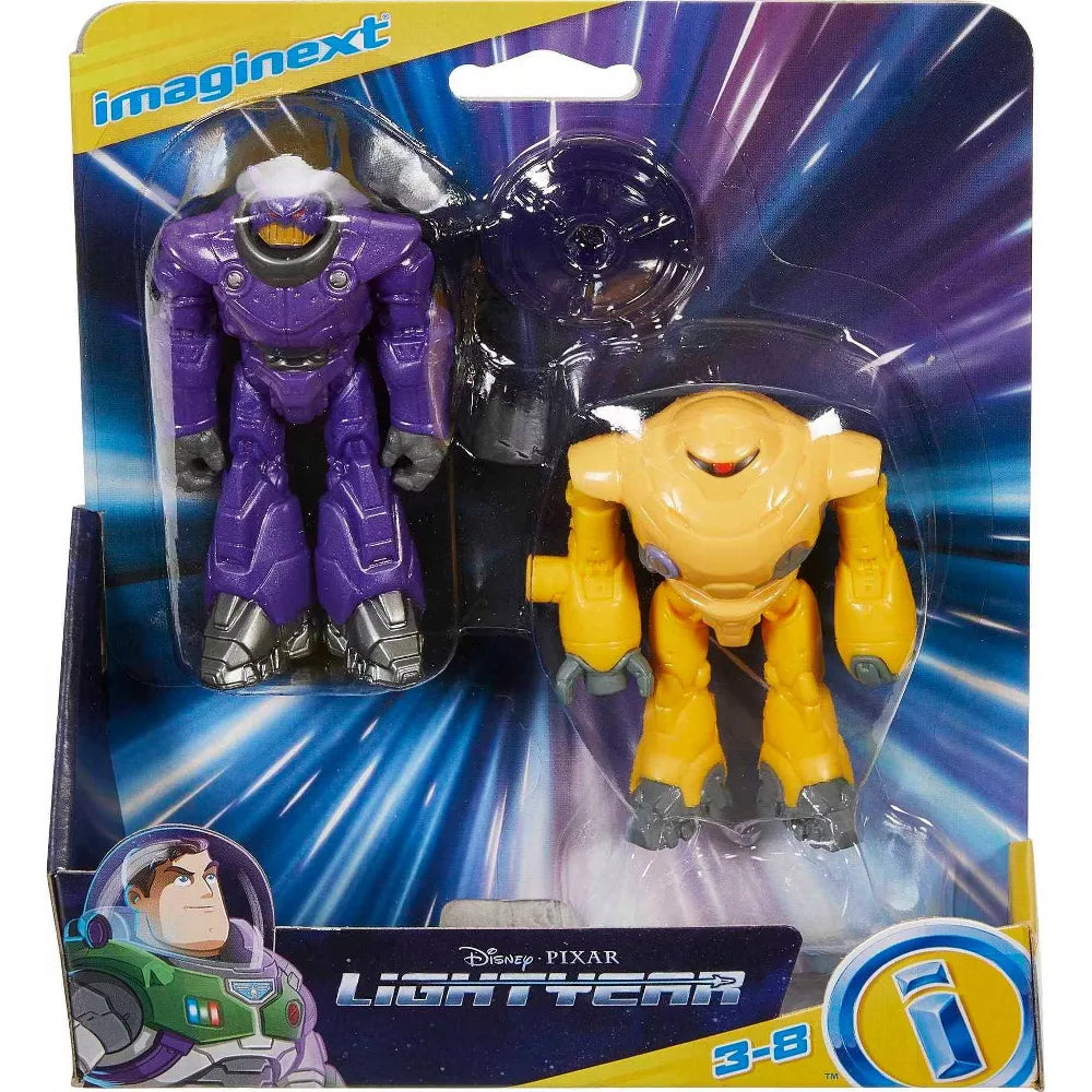 Bundle of 2 |Imaginext Disney Pixar Action Figure 2-Pack (Buzz Lightyear & Alisha Hawthorne + Zurg & Zyclops)