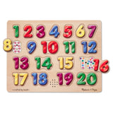 Melissa & Doug Spanish Numbers Sound Puzzle - Wooden Puzzle (20pc)