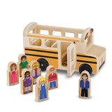 Melissa & Doug School Bus Wooden Play Set With 7 Play Figures
