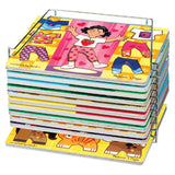 Melissa & Doug Puzzle Storage Rack - Wire Rack Holds 12 Puzzles