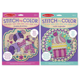 Melissa & Doug Stitch by Color - Wooden Cupcake and Puppy With Kitten, With Yarn, Needle