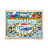 Melissa & Doug Monthly Magnetic Calendar With 133 Magnets and 2 Fabric-Hinged Dry-Erase Boards