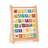Melissa & Doug ABC-123 Abacus - Classic Wooden Educational Toy With 36 Letter and Number Tiles