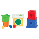 Melissa & Doug K's Kids Stacking Blocks Set With Sorting Shapes