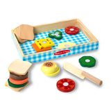 Melissa & Doug Wooden Sandwich-Making Pretend Play Food Set