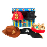 Melissa & Doug Top This! Dress-Up Hats Role Play Costume Collection - 5, Including Cowboy, Pirate, Adult Unisex, Size: One Size