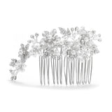 Brushed Pearl Wedding Comb H001