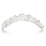 Pearl and Crystal Bridal Tiara Comb - H087