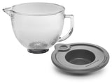 Kitchenaid 5 Qt. Hammered Glass Bowl with Pour Spout Lid K5GBH