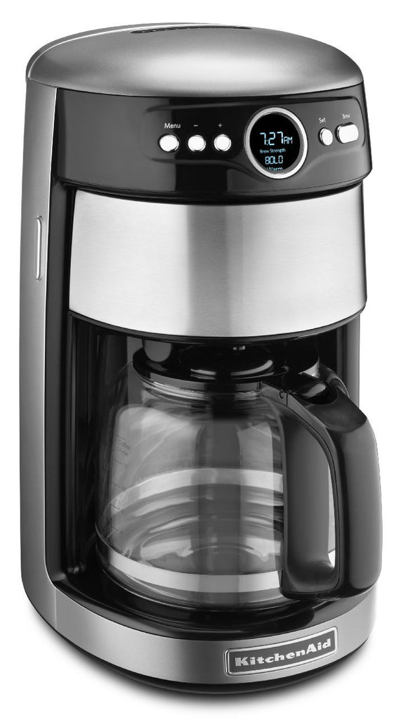 KitchenaidAid 14-Cup Glass Carafe Coffee Maker - Contour Silver KCM1402CU