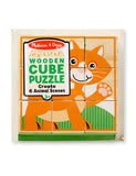 Melissa and Doug My First Wooden Animal Cube Puzzle in Tray