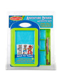 Melissa & Doug Adventure Design Activity Kit: 9 Double-Sided Plates, 4 Colored Pencils, Crayon