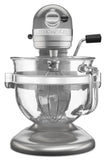 KitchenaidAid Professional 600 Design Series with Glass Bowl - Sugar Pearl Silver KF26M22SR