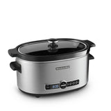 KitchenaidAid 6-Quart Slow Cooker with Solid Glass Lid - Stainless Steel KSC6223SS