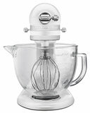 Kitchenaid 5 Qt. Artisan Design Series with Glass Bowl - Frosted Pearl White KSM155GBFP