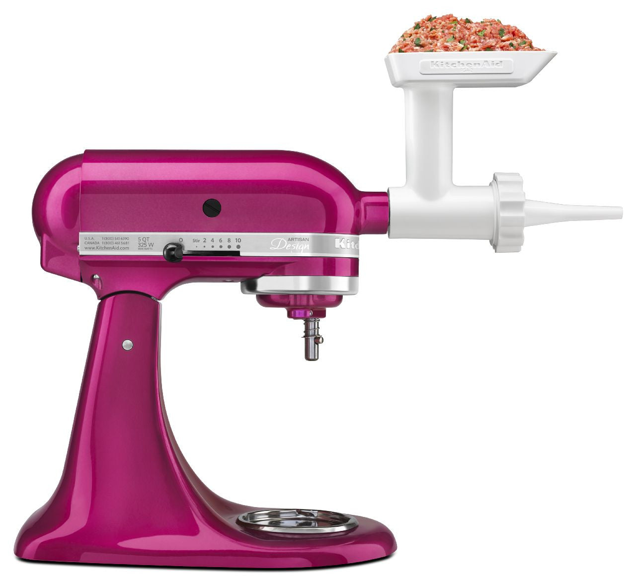 KitchenAid KSM155GBRI 10 Speed Stand Mixer w/ 5 qt Glass Bowl &  Accessories, Raspberry Ice