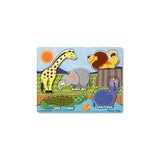 Melissa & Doug Zoo Animals Touch and Feel Textured Wooden Puzzle (5pc)