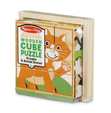 Melissa and Doug My First Wooden Animal Cube Puzzle in Tray