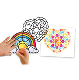 Melissa & Doug Stained Glass Made Easy Activity Kit: Heart and Rainbow - 80+ Stickers